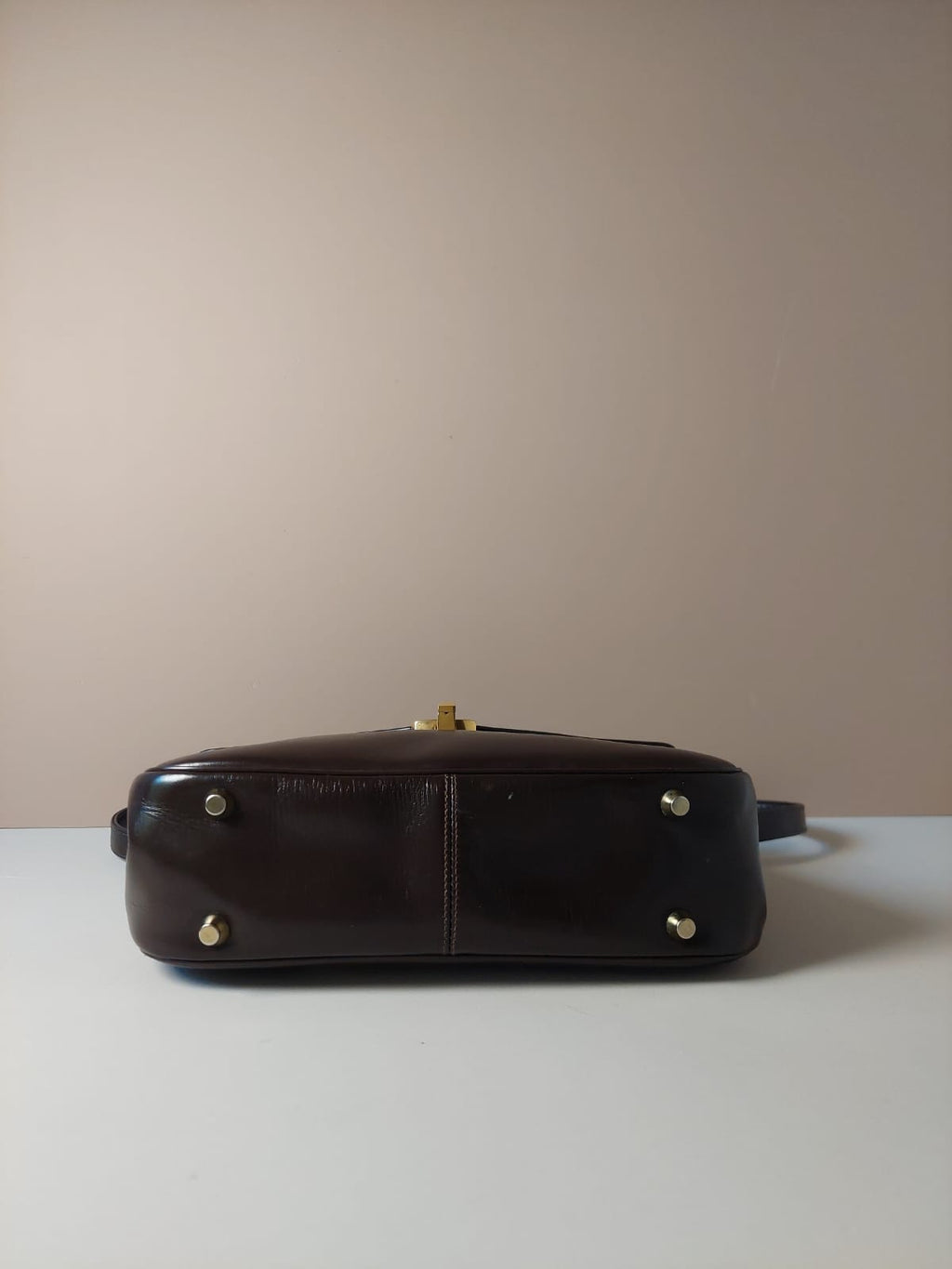 CHRISTIAN DIOR rare brown leather parent-child shoulder bag/side backpack/handbag