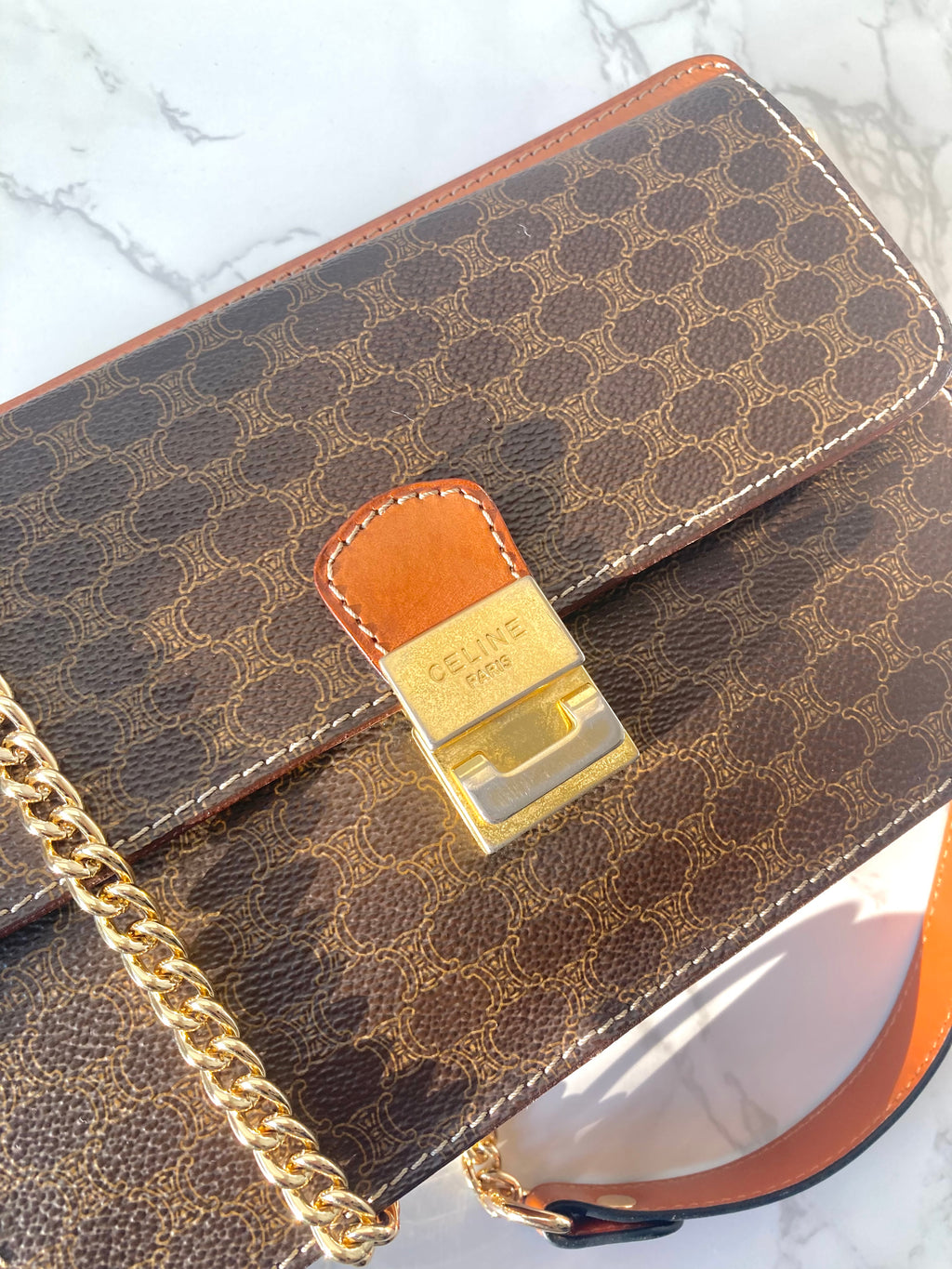 CELINE Monogram Envelope Chain Pouch Bag (Add-on)