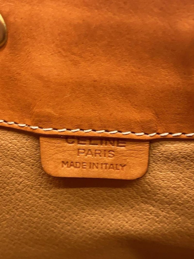 CELINE Brown Presbyopia Leather Drawstring Bucket Side Bag/Single Shoulder Bag - Japanese Second-hand Vintage