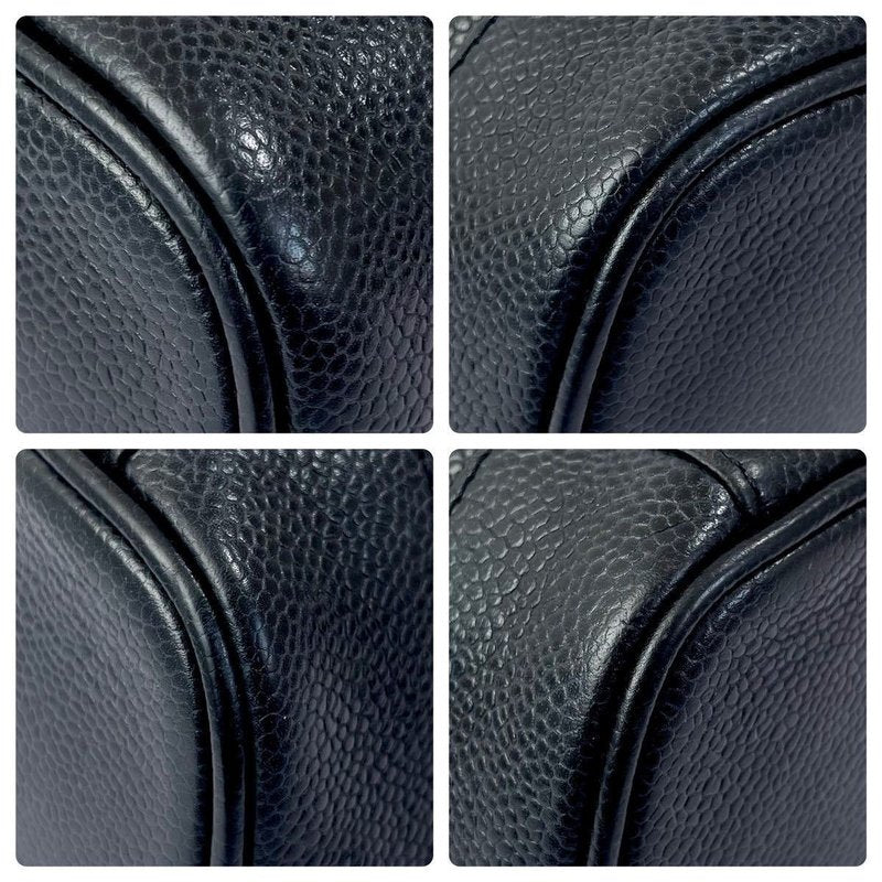 CHANEL Rare Vertical Black Caviar Leather Vanity Box/Side Bag/Messenger Bag/Clutch