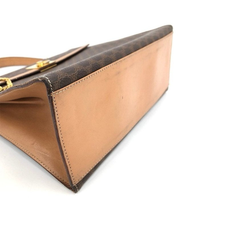 CELINE Rare Small Kelly Bag/Brown Old Flower Leather/Side Bag/Messenger Bag/Handbag - Japanese Second-hand Vintage