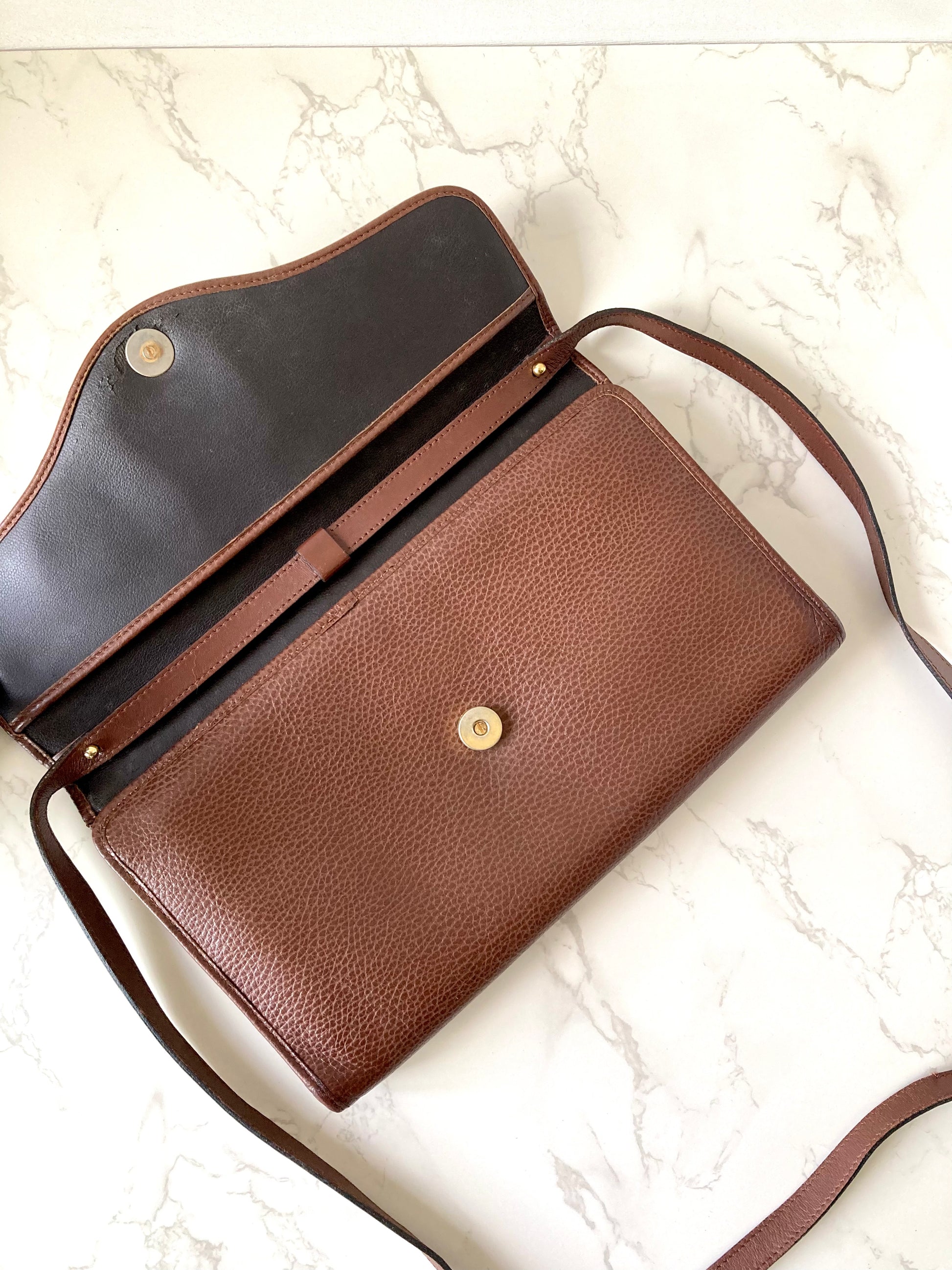 CHRISTIAN DIOR Rare Brown x Gold Egg Crossbody Bag
