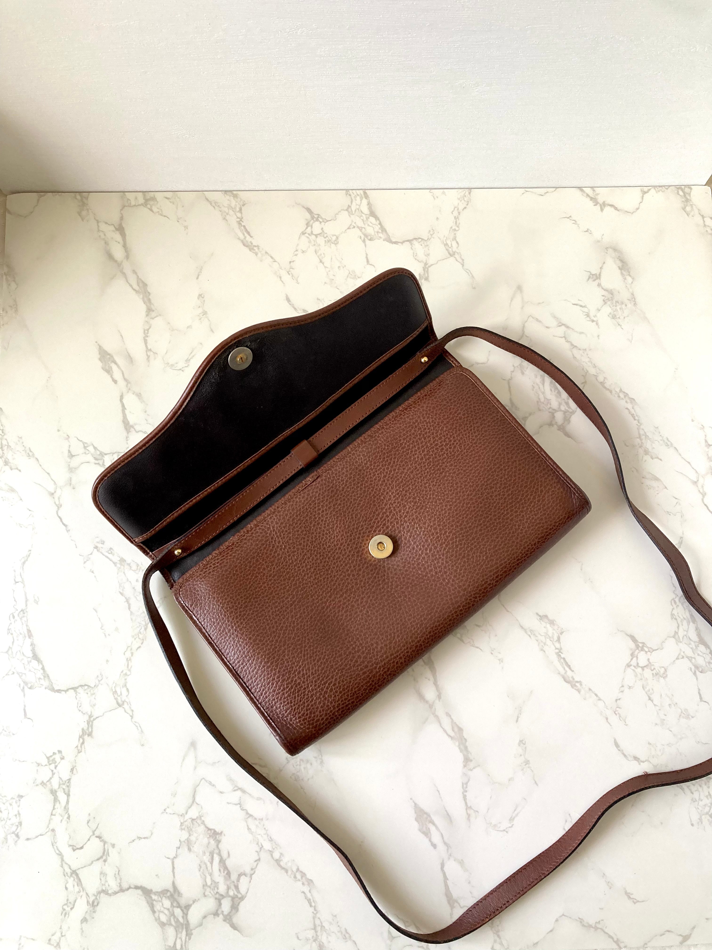 CHRISTIAN DIOR Rare Brown x Gold Egg Crossbody Bag