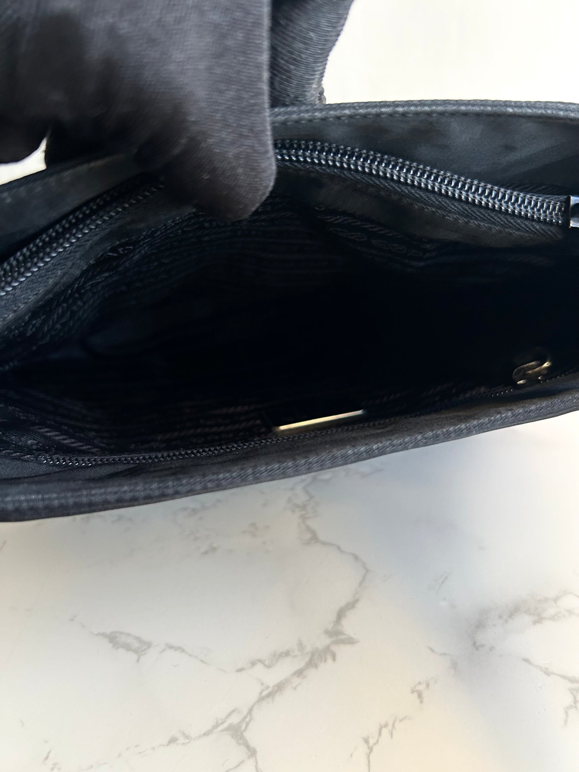 【LA LUNE】Second-hand Prada black shoulder bag/small tote bag