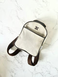 CELINE rare beige black Arc de Triomphe small backpack / rucksack / backpack