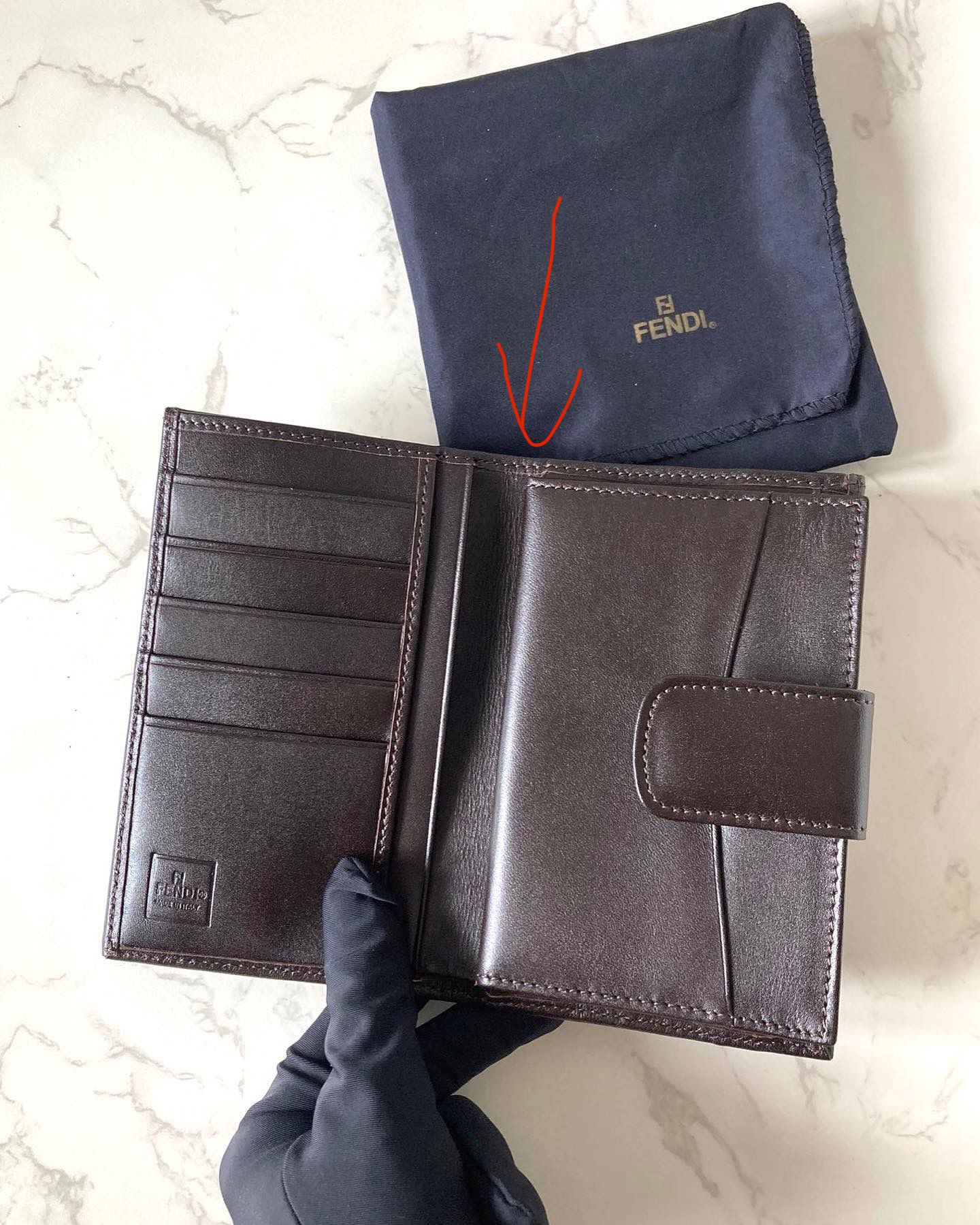 FENDI Zucca Monogram Compact Wallet