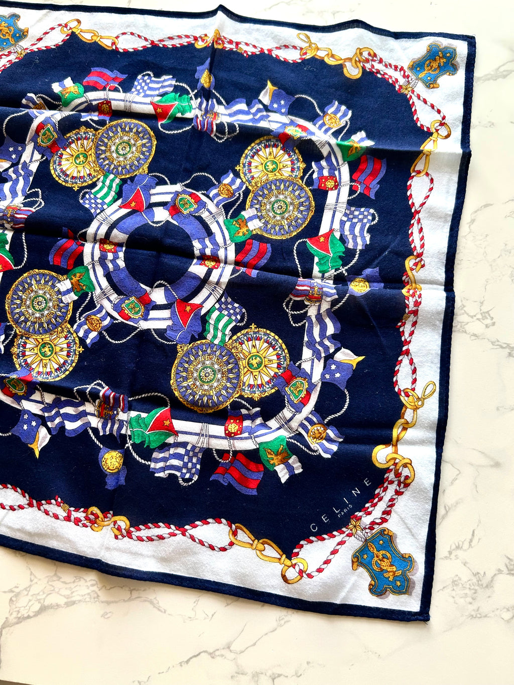 CELINE 中古方型絲巾（約46x46cm)（隨機款式）· 新春禮品