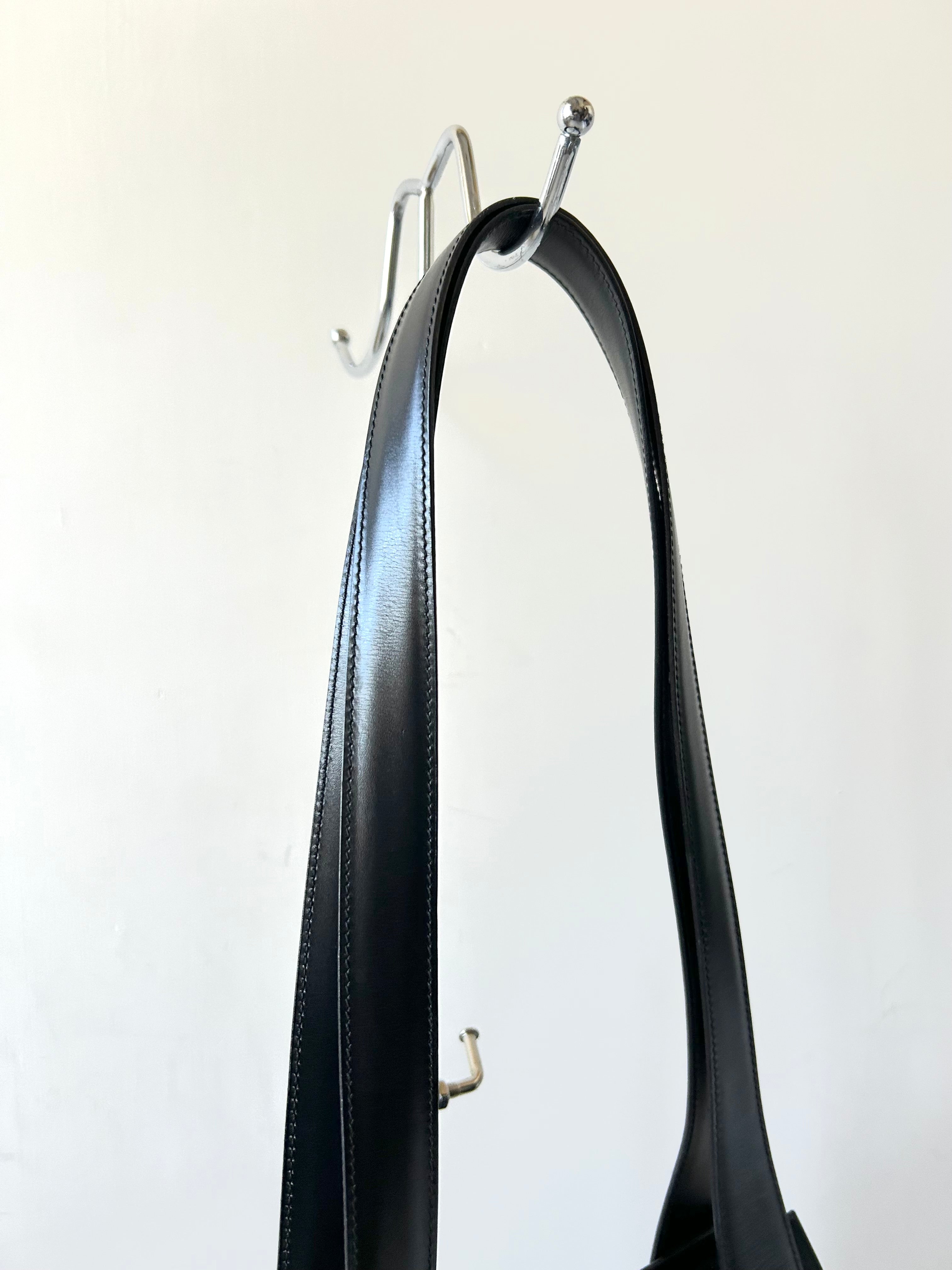 CELINE rare black and gold planet tote accordion bag / side backpack