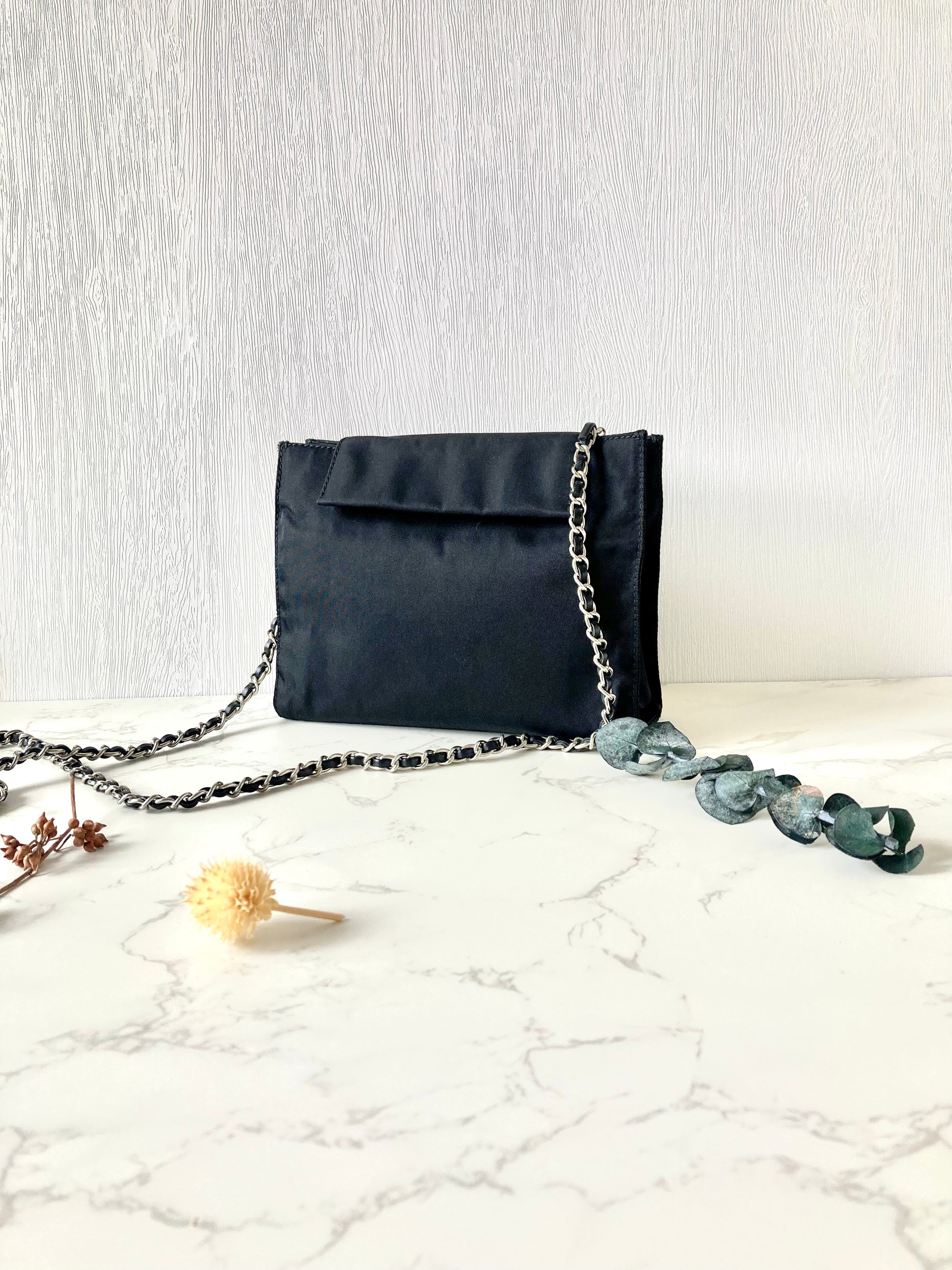 PRADA Tessuto Nylon Black Small Two-way Crossbody / Pouch Bag