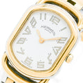 HERMES complete set with accessories - rare gold and silver H buckle chain strap men's and women's watch