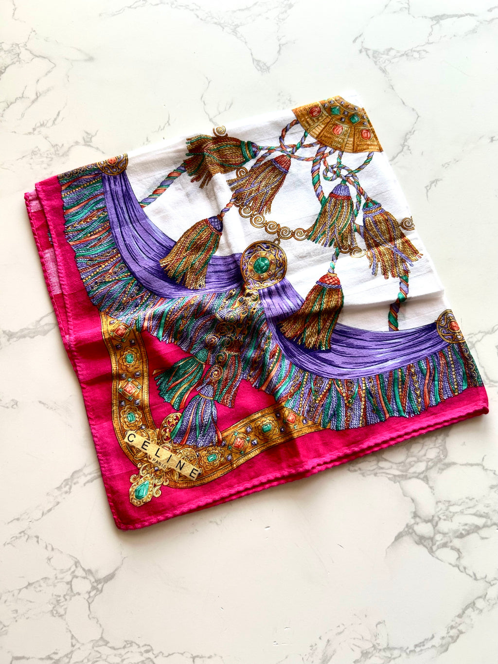 CELINE 中古方型絲巾（約46x46cm)（隨機款式）· 新春禮品