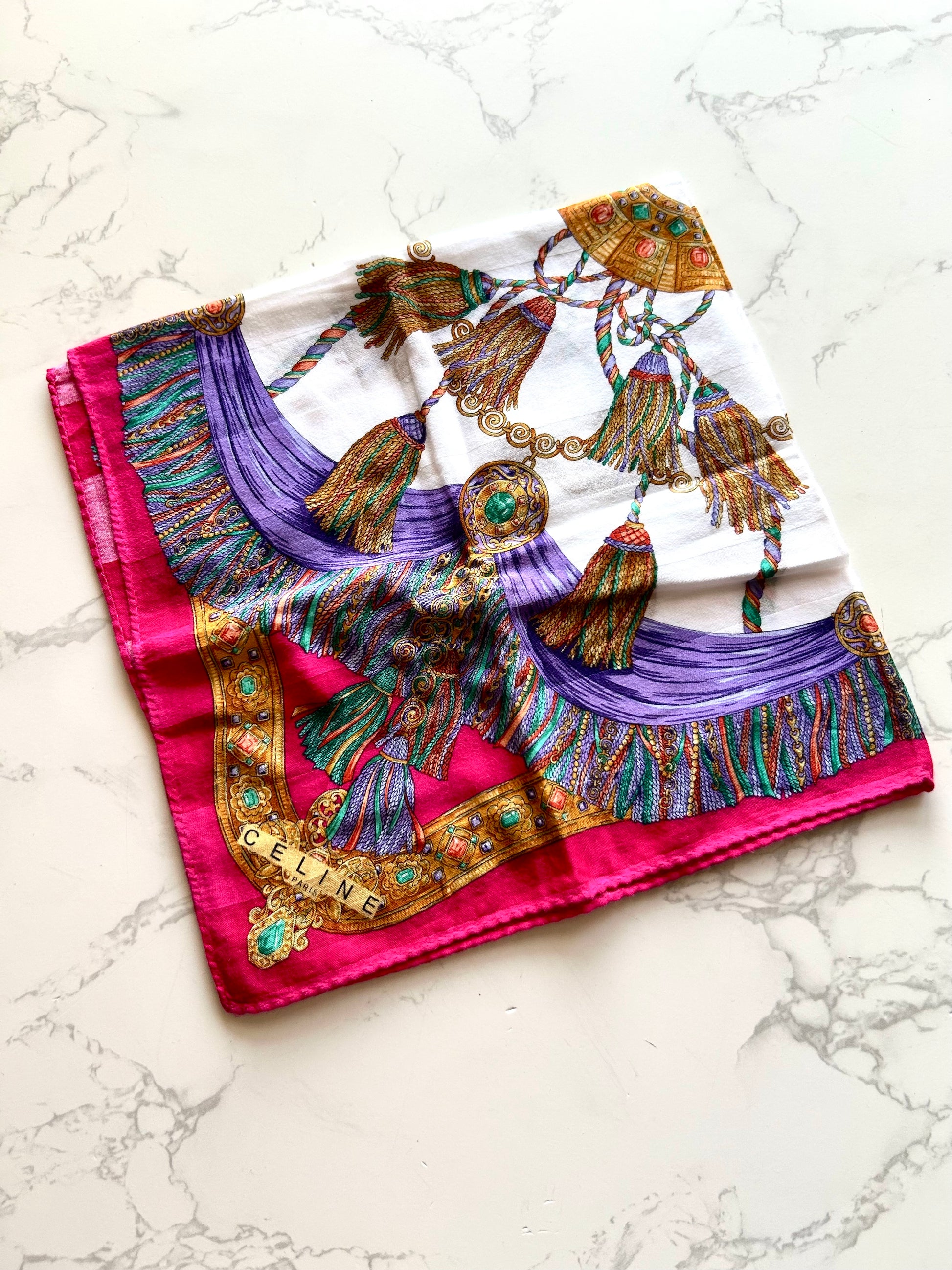 CELINE 中古方型絲巾（約46x46cm)（隨機款式）· 新春禮品