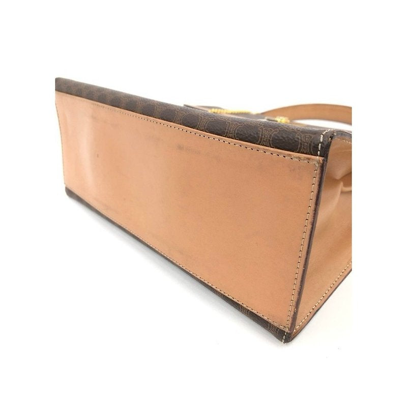 CELINE Rare Small Kelly Bag/Brown Old Flower Leather/Side Bag/Messenger Bag/Handbag - Japanese Second-hand Vintage