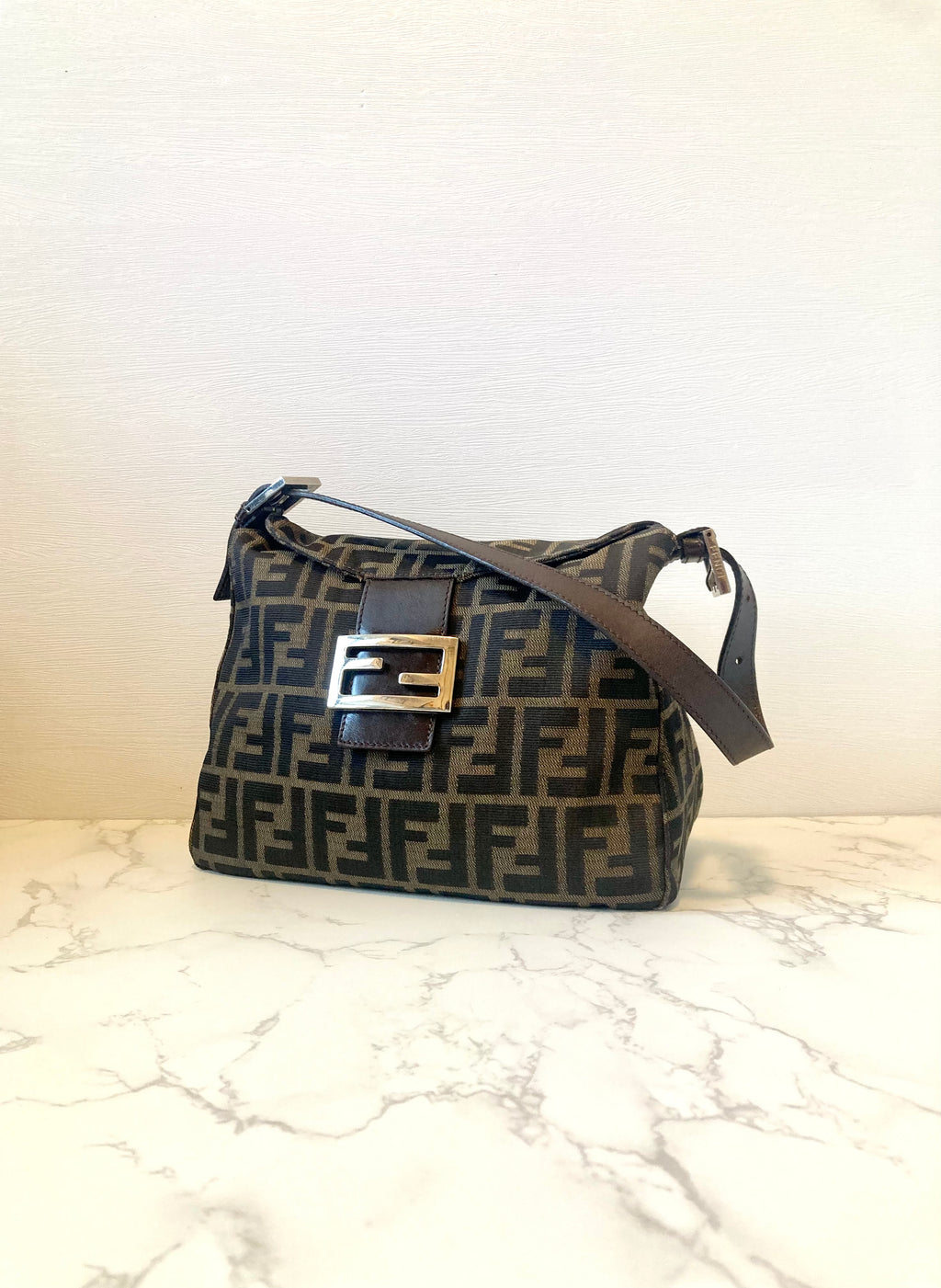 FENDI Zucca Monogram Shoulder Bag