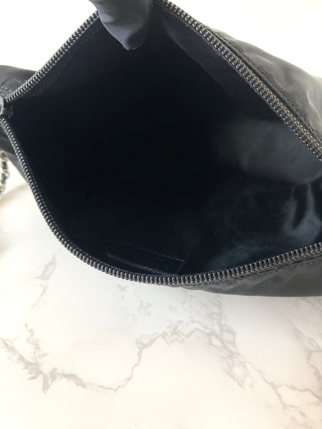 PRADA Tessuto Nylon Black Mini Two-way Crossbody / Pouch Bag