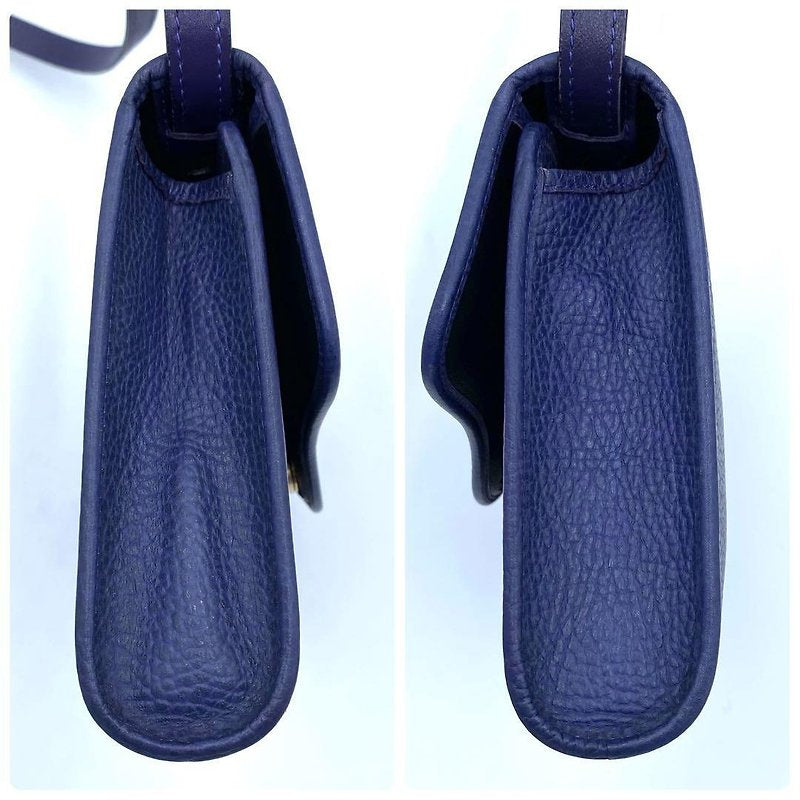 CHRISTIAN DIOR Rare Indigo Golden Egg Leather Side Bag / Crossbody Bag