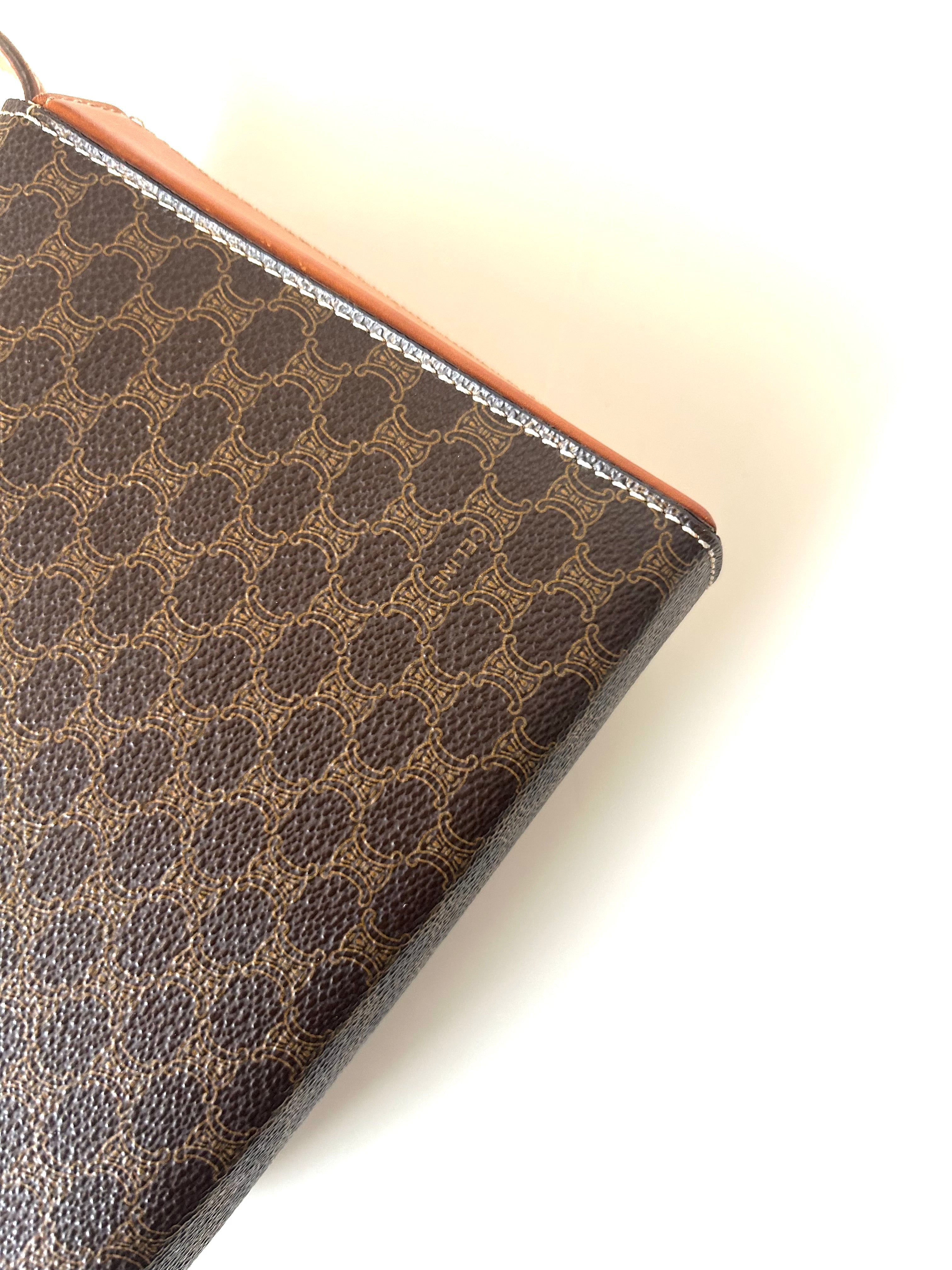 CELINE Brown Old Flower Envelope Box Small Bag/Side Bag/Messenger Bag