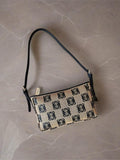 LOEWE rare coffee black old flower side backpack / underarm bag / handbag