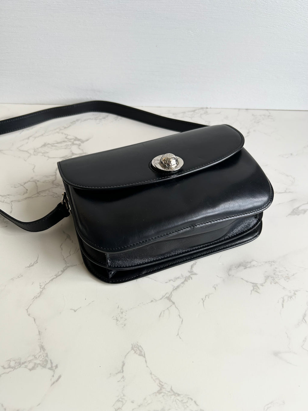 CELINE Rare Moving Planet Black Tofu Side Bag/Slant Bag