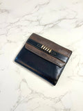 LOEWE Rare Gold Serpent Bone Black and Coffee Colorblock Medium Wallet