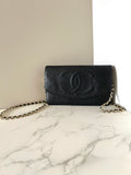 CHANEL Rare Black Caviar Chain WOC/Side Bag/Messenger Bag