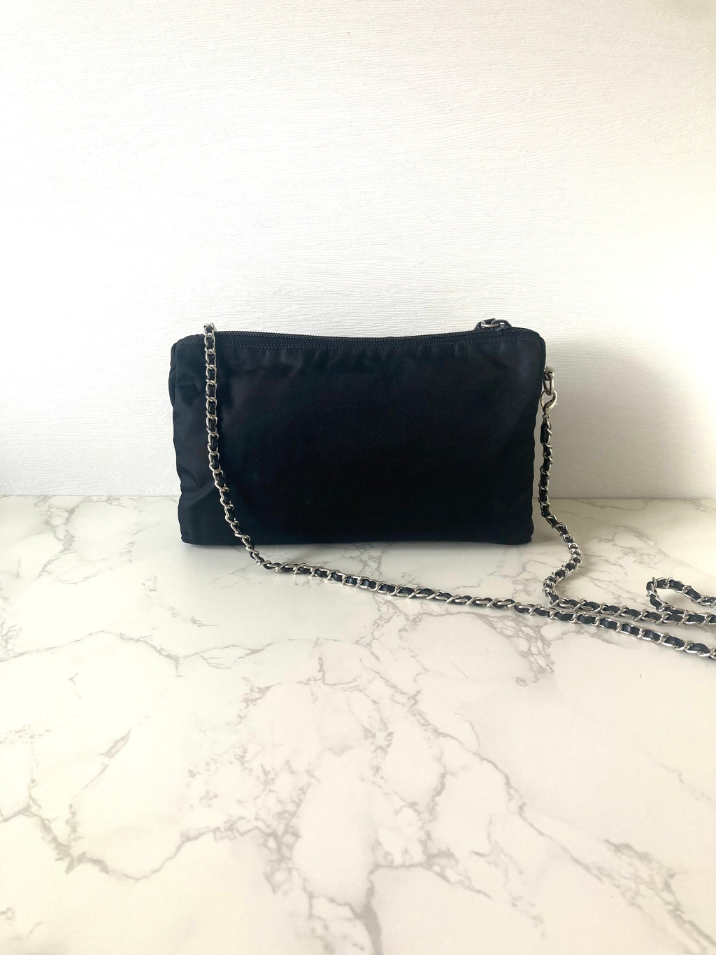 PRADA Tessuto Nylon Black Mini Two-way Crossbody / Pouch Bag