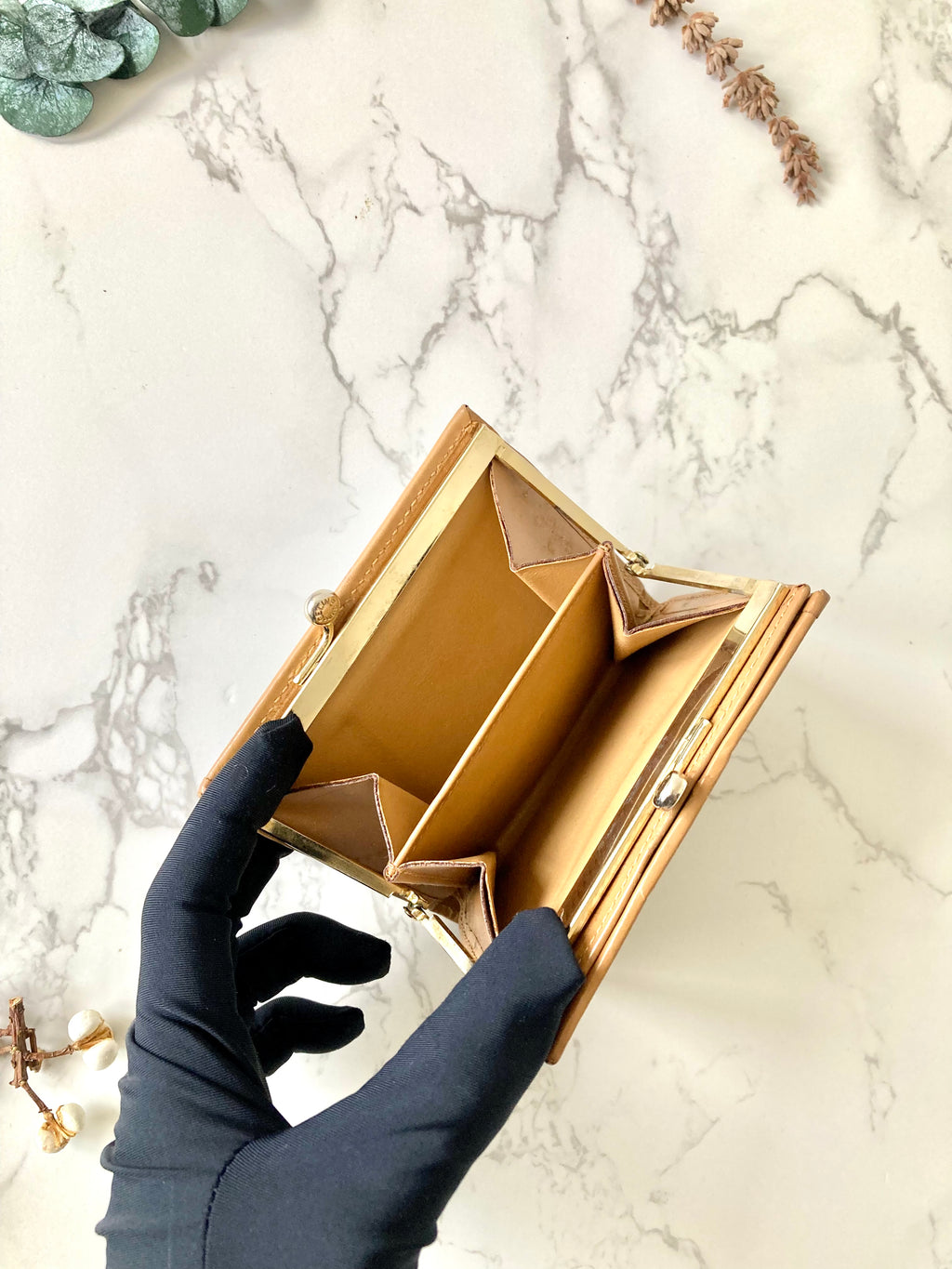 CELINE Brown Monogram Compact Bi-Fold Wallet