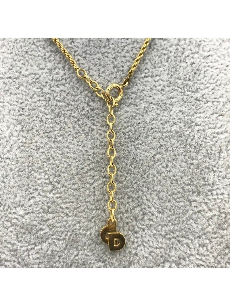 CHRISTIAN DIOR Comes in original box - Gold necklace + earrings + bracelet jewelry set