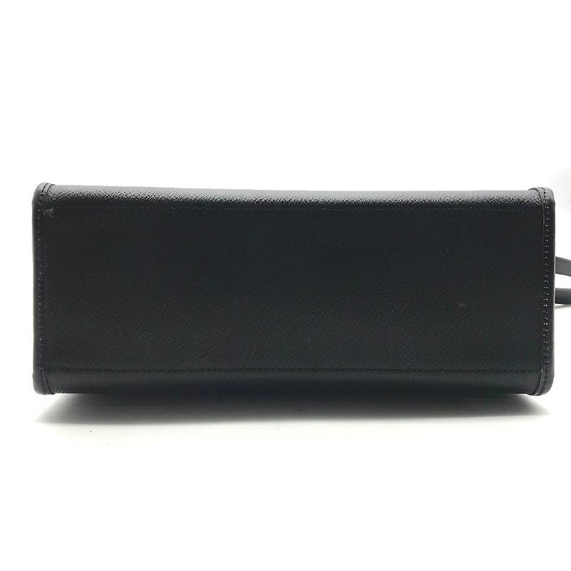 CHRISTIAN DIOR Rare Black Kelly Leather Side Bag/Messenger Bag/Handbag - Japanese Second-hand Vintage