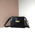 CHRISTIAN DIOR black gold houndstooth button trapezoidal Kelly shoulder bag / side bag / oblique bag
