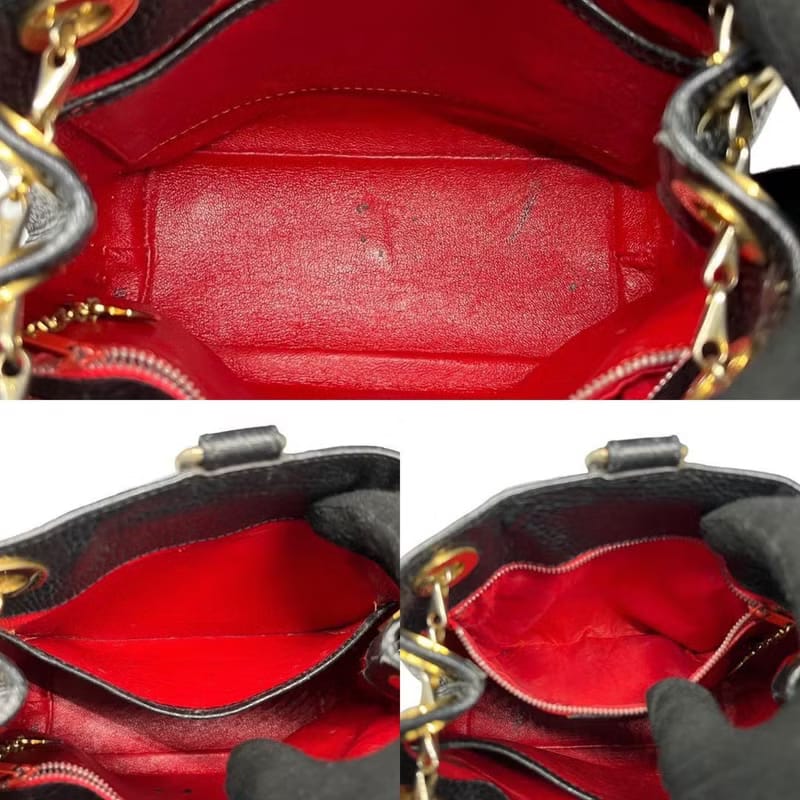 Second-hand CELINE black teardrop chain bucket bag/side bag