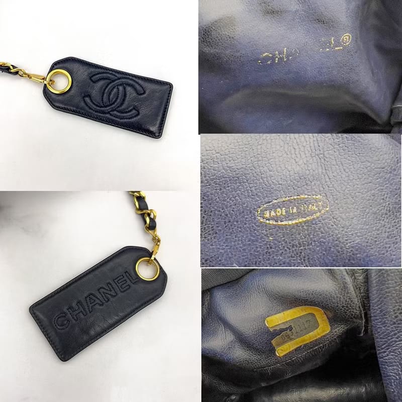 【LA LUNE】Second-hand Chanel black leather chain bucket bag shoulder bag