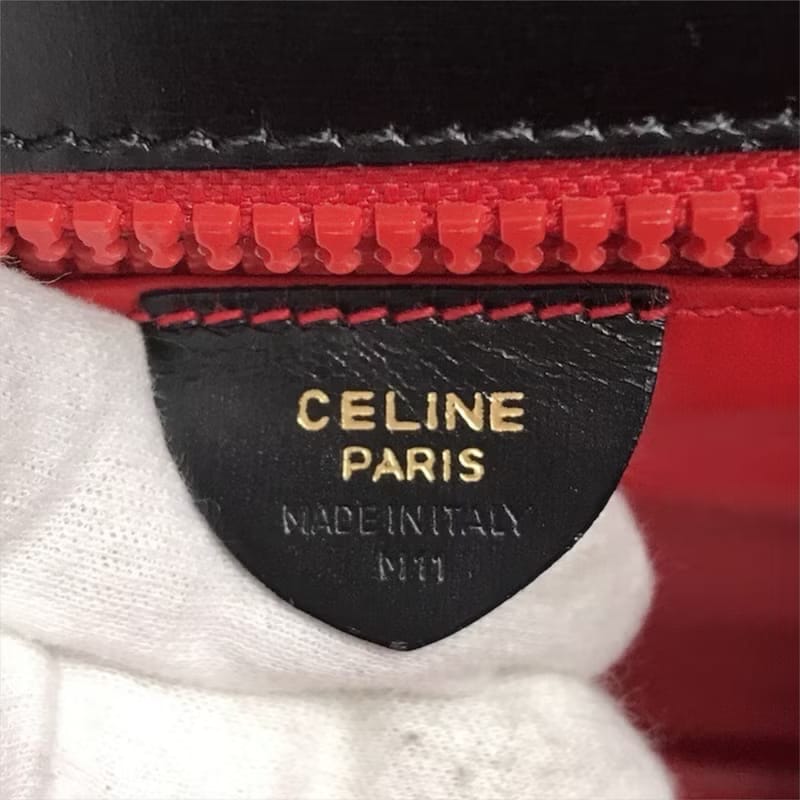 稀有中古二手Celine黑色金環扣凱莉皮革斜背包/側背包/手提包