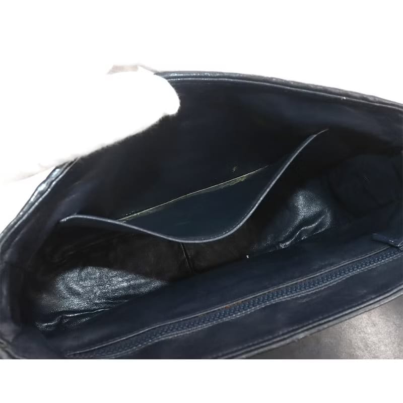 【LA LUNE】Rare second-hand Celine navy blue Arc de Triomphe leather shoulder bag/shoulder bag