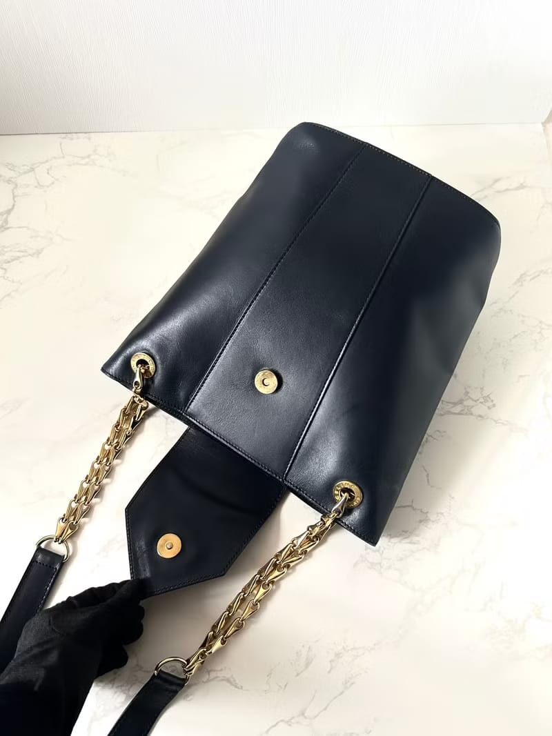 中古CELINE黑色水滴鏈水桶包/側背包/斜背包