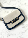 Rare Vintage Celine Canvas and Leather Spiral Carriage Crossbody/Shoulder Bag