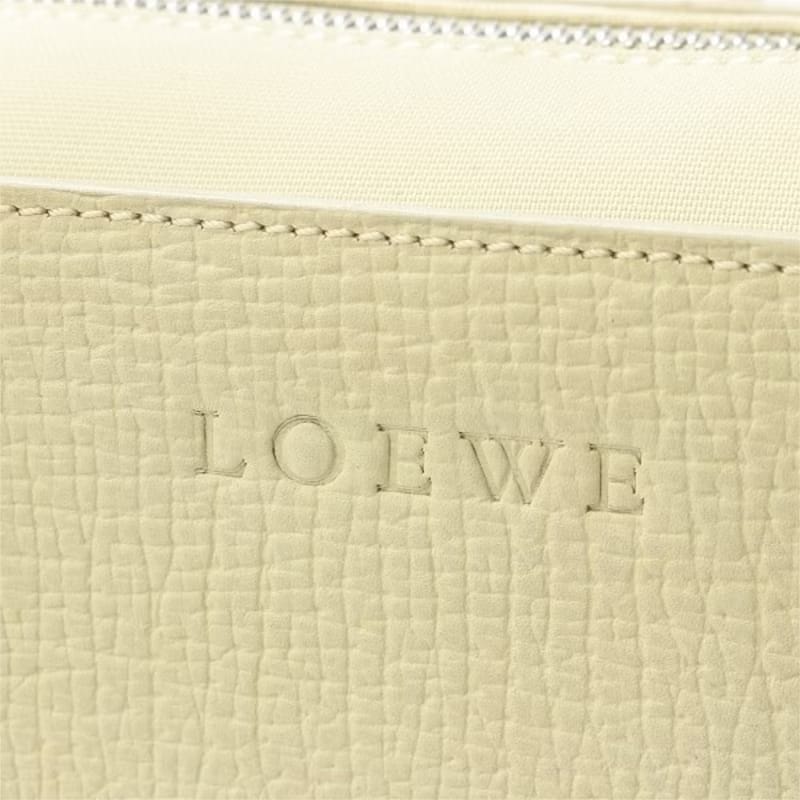 稀有中古二手Loewe米白分層復古包皮革托特包/側背包/單肩包