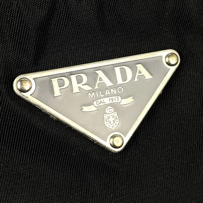 【LA LUNE】Second-hand Prada black triangle nylon shoulder bag/backpack/backpack