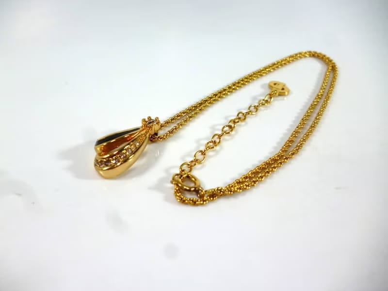 Dior小金鎖簡約金色復古vintage頸鏈