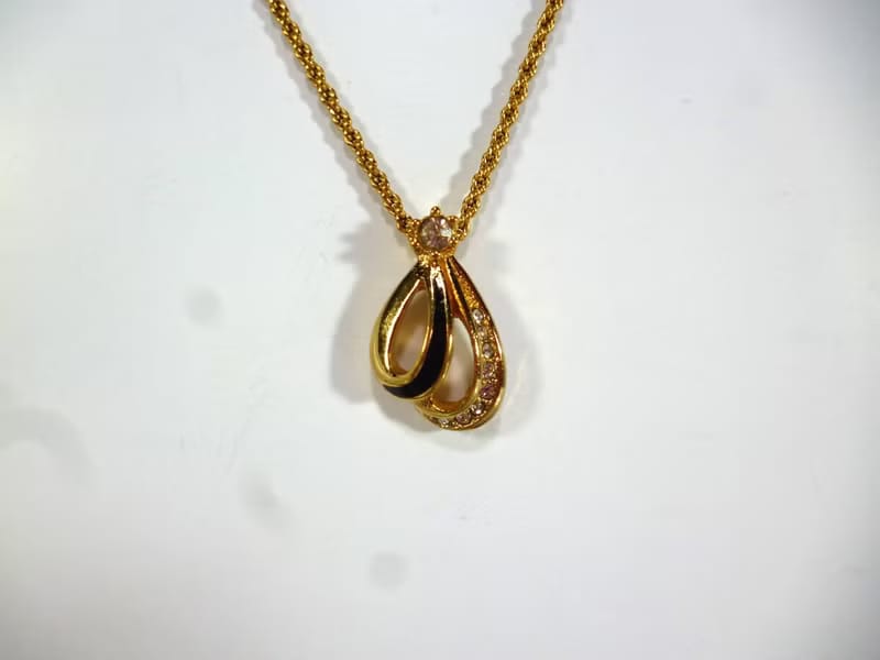 Dior小金鎖簡約金色復古vintage頸鏈