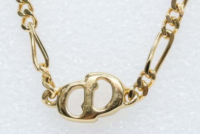 Dior簡約金色Logo復古vintage手鏈