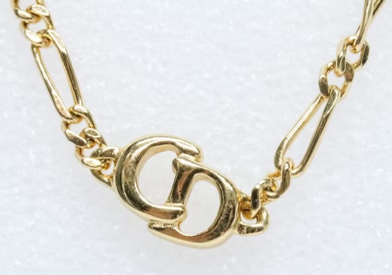 Dior簡約金色Logo復古vintage手鏈