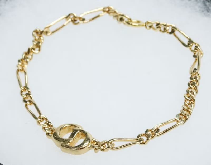 Dior simple gold logo vintage bracelet