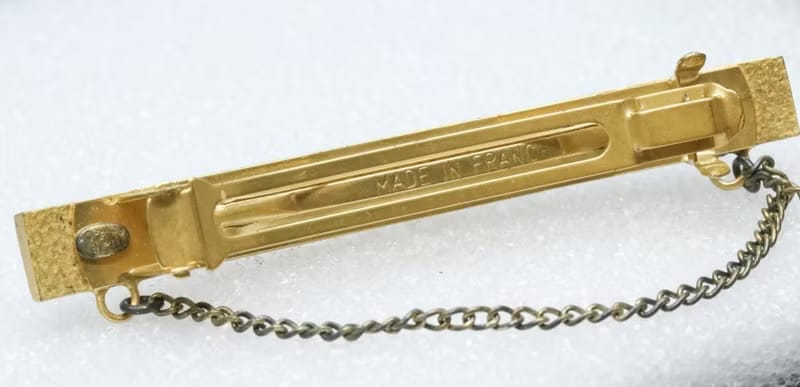 Rare second-hand Chanel gold pearl logo pendant hairpin hair accessories brooch heart pin jewelry gift
