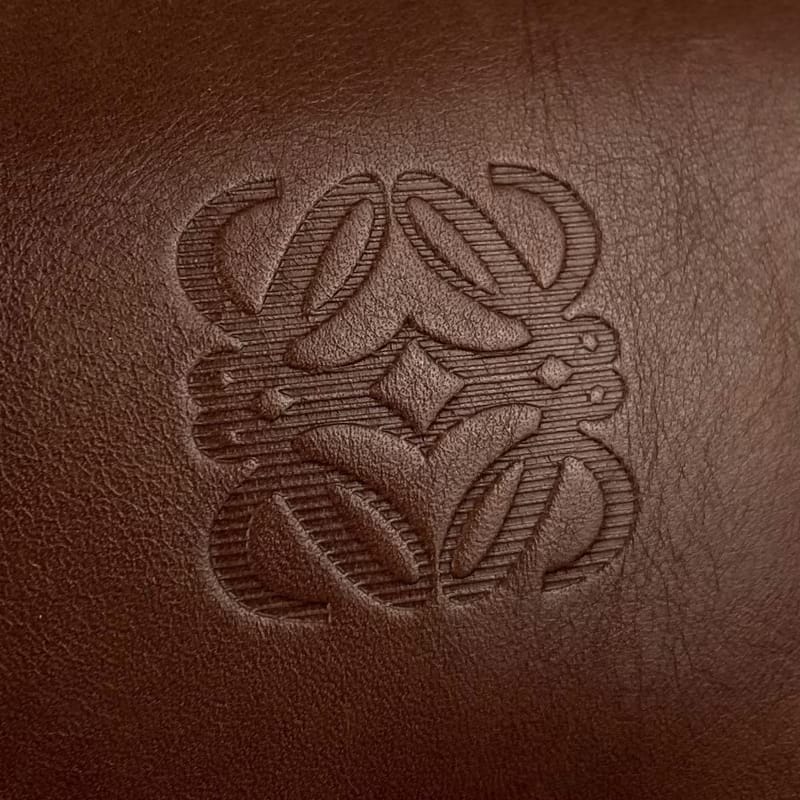 稀有中古二手Loewe咖啡色拼綠色馬鞍側背包/斜背包/單肩包