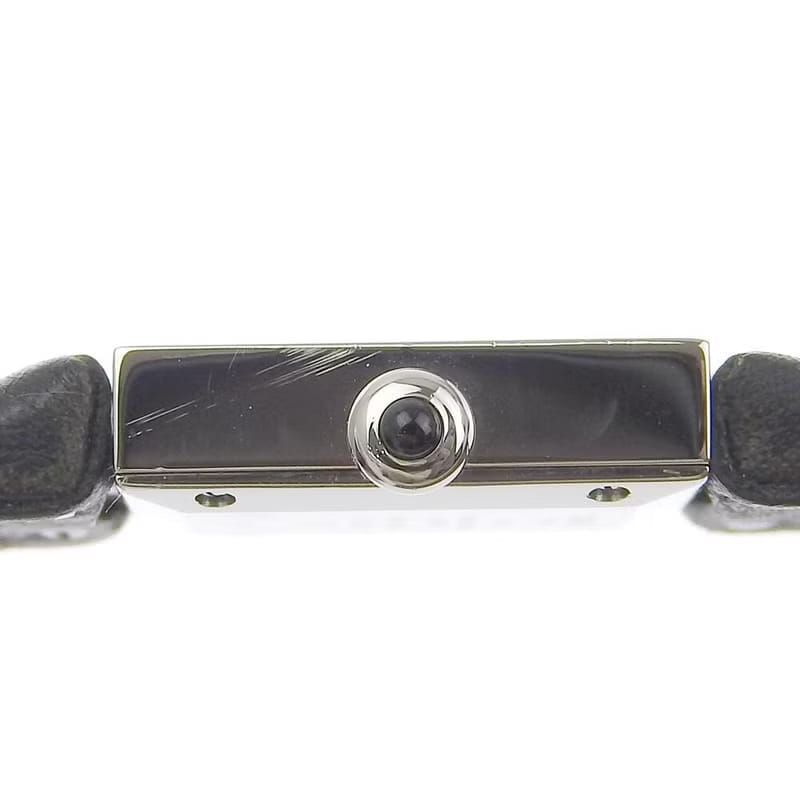 中古 Chanel Metalaase黑銀色石英古董手錶