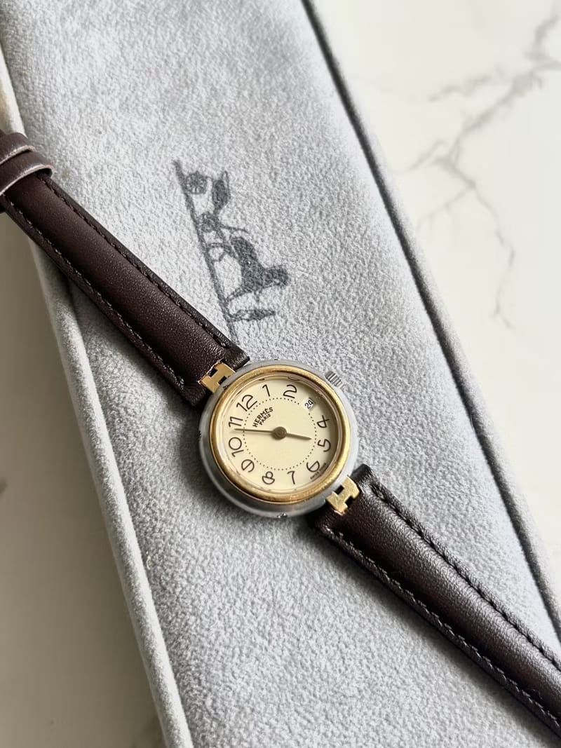 Hermes Paris 中古二手男女裝皮革錶帶手錶/腕錶
