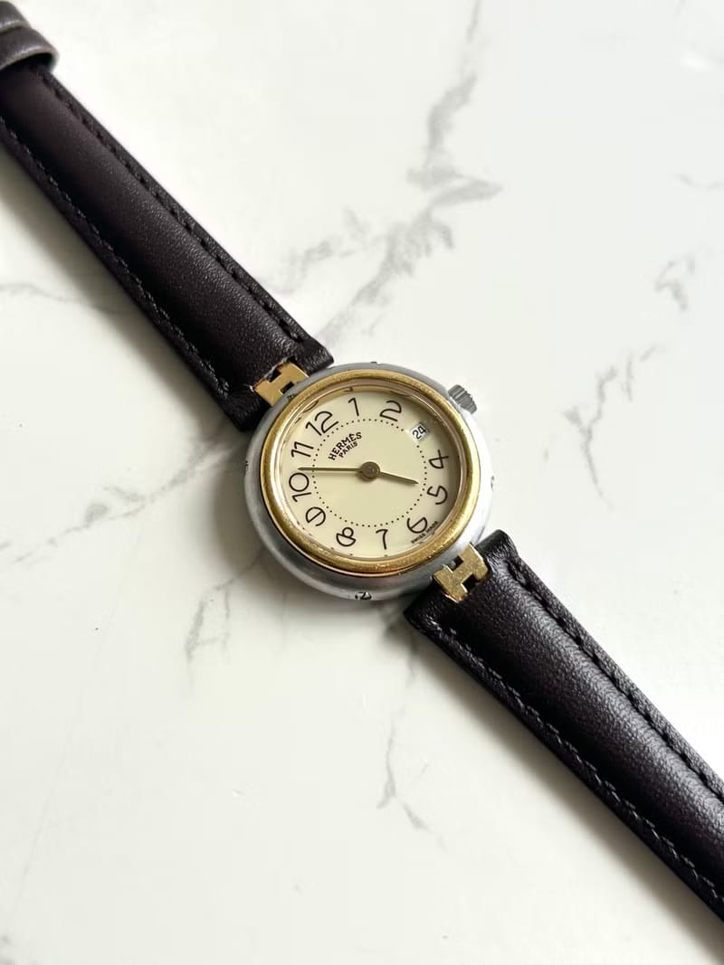Hermes Paris 中古二手男女裝皮革錶帶手錶/腕錶