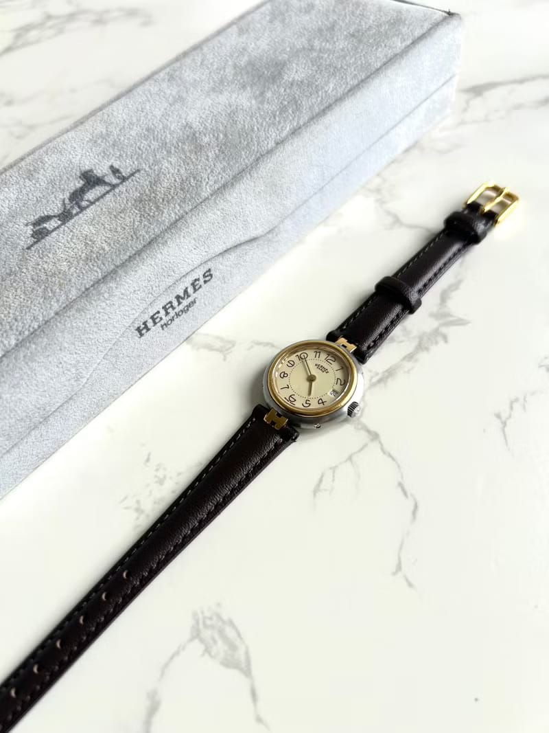 Hermes Paris 中古二手男女裝皮革錶帶手錶/腕錶