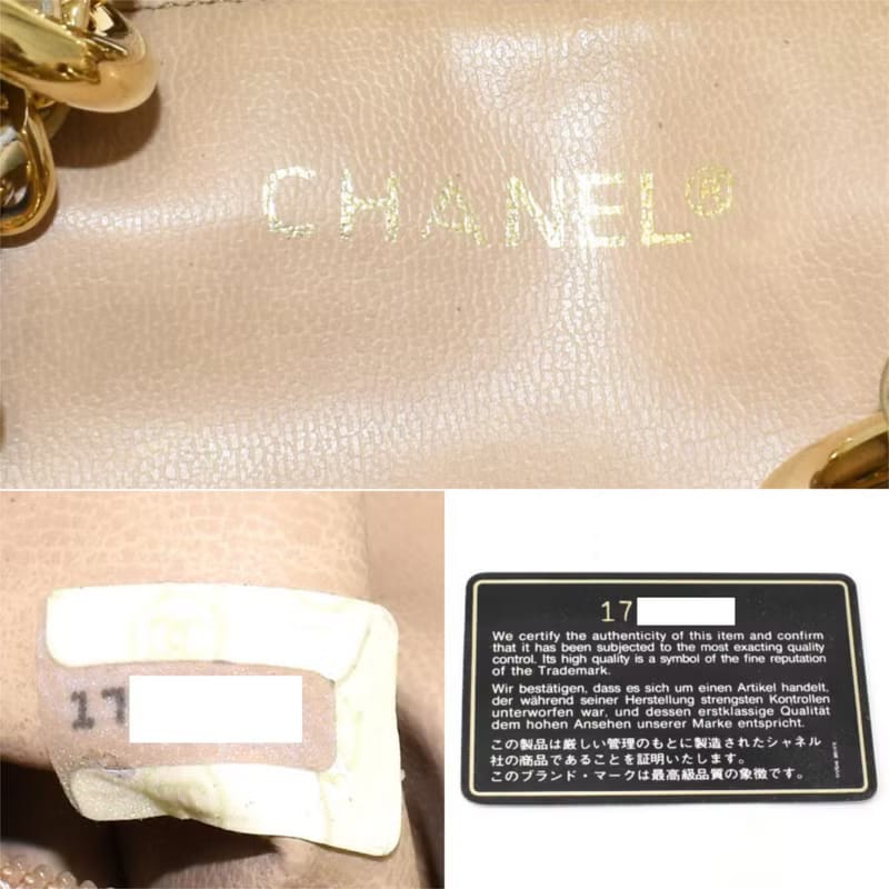 Chanel古董米色水桶包/側背包/單肩包/斜背包